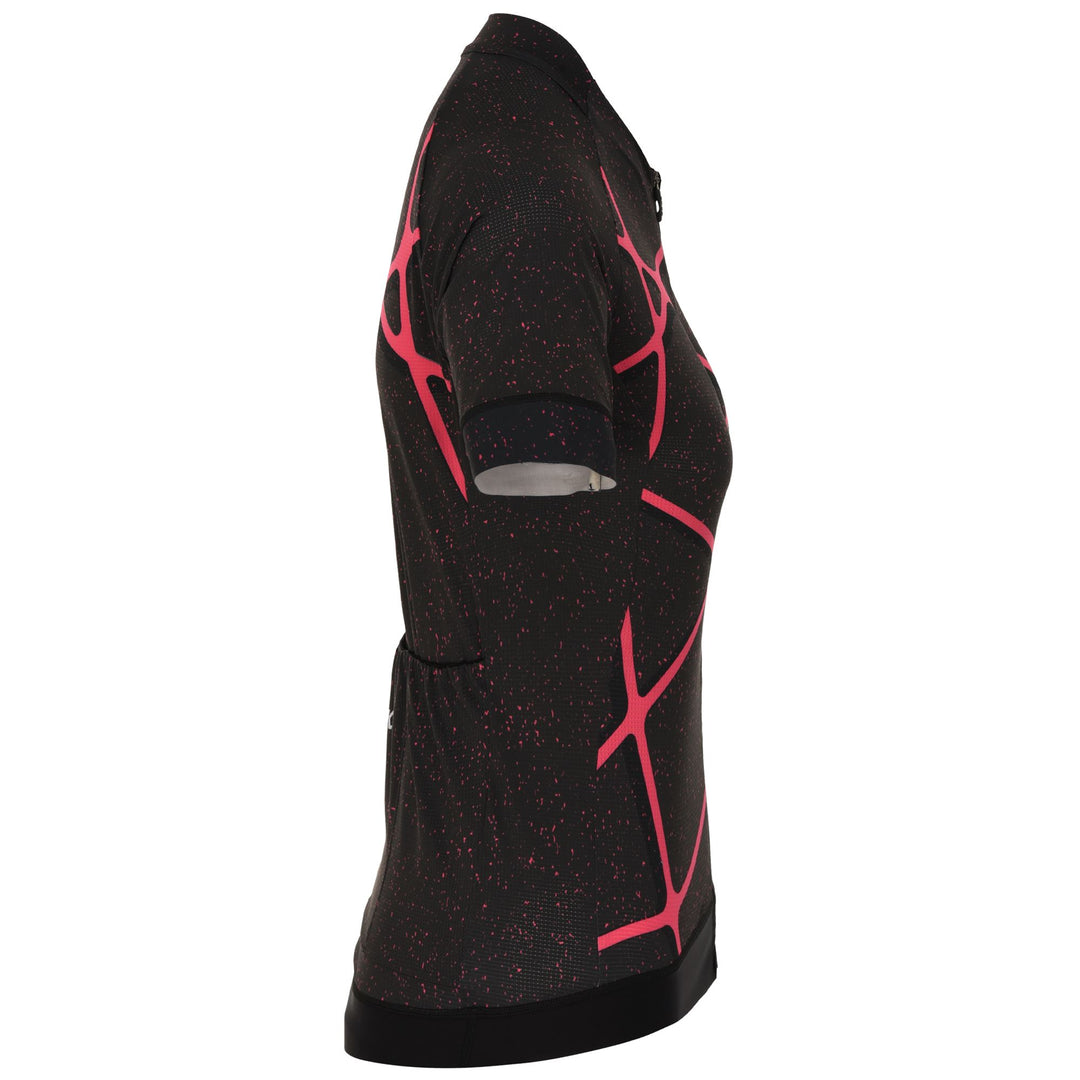 Maillot de cyclisme léger noir pour femme, idéal pour la route main