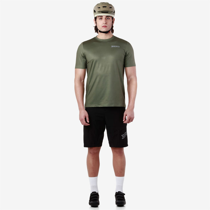 Maillot de cyclisme sur route vert kaki pour homme 4