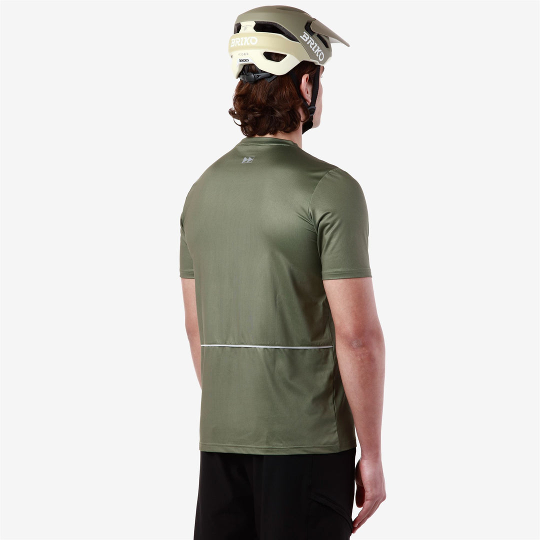 Green Drab Men's Cycling Jersey for Road Cycling main