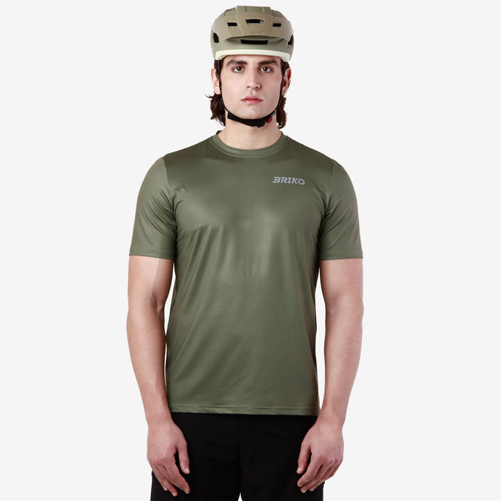 Maillot de cyclisme sur route vert kaki pour homme 5