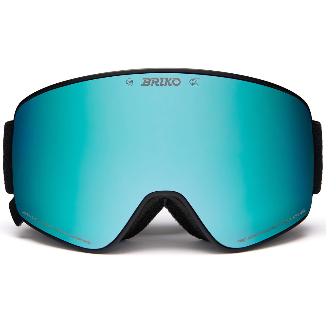Maschera da sci unisex nera con protezione antiappannamento e UV 01
