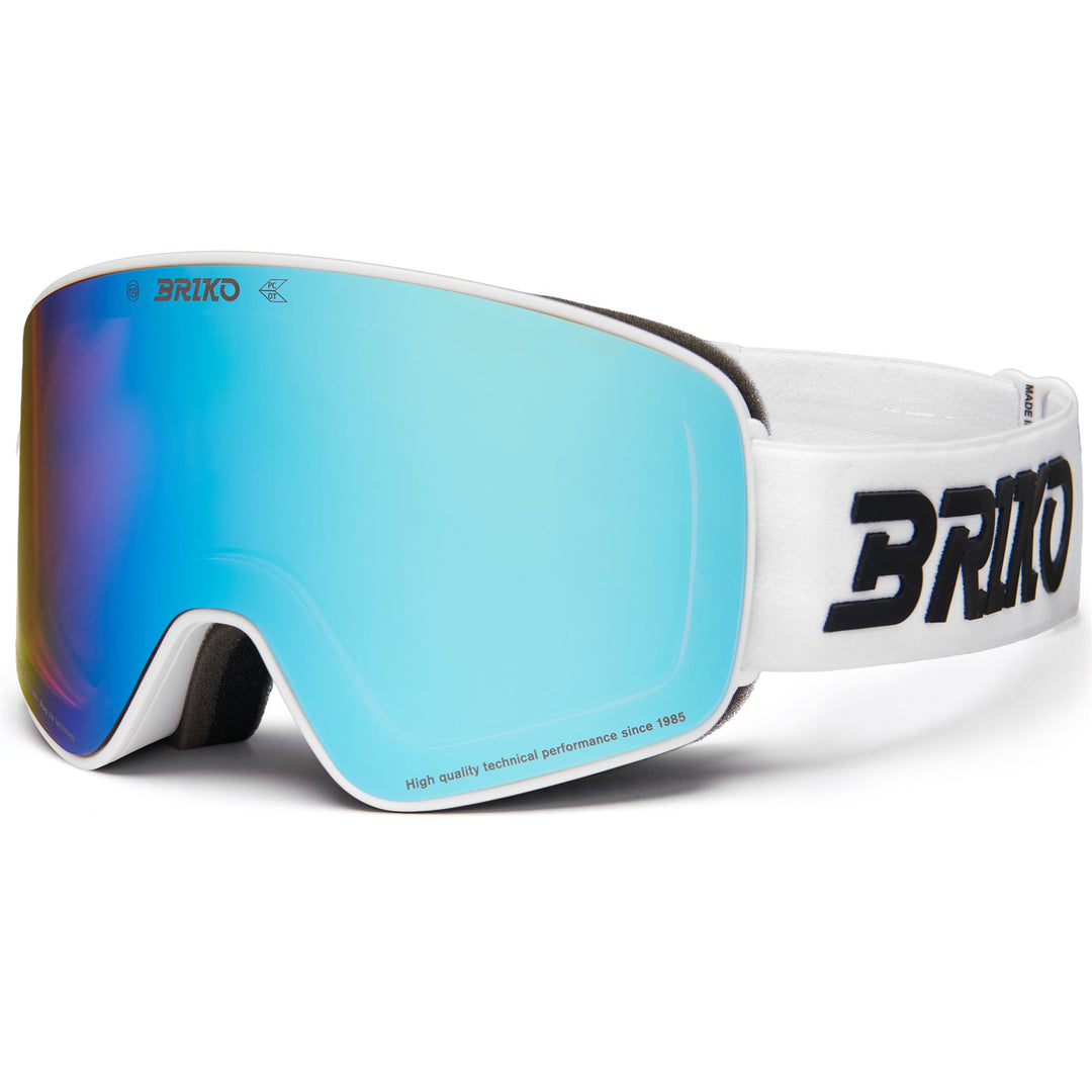 Lunettes de ski blanches unisexes avec traitement antibuée et protection UV main