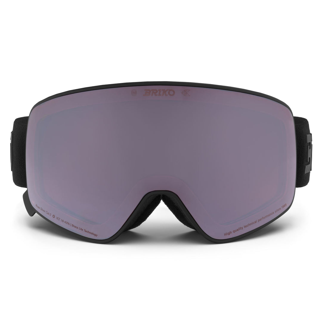 Maschera da sci unisex nera con protezione antiappannamento e UV 01