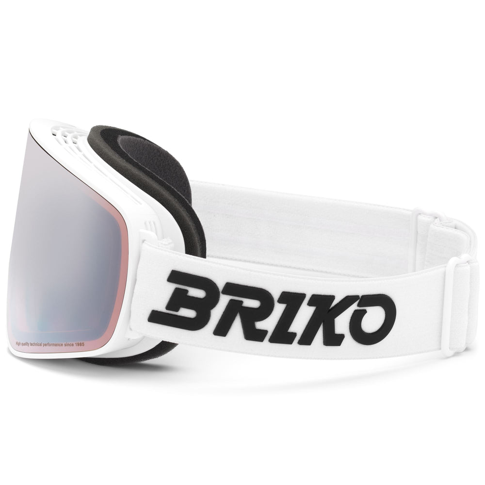 Lunettes de ski blanches unisexes avec traitement antibuée et protection UV 02
