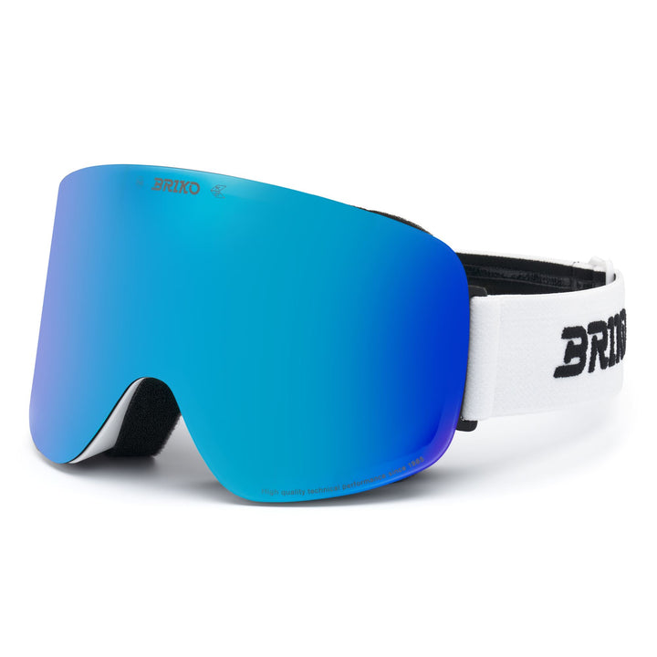 Lunettes de ski blanches unisexes avec traitement antibuée et protection UV 3