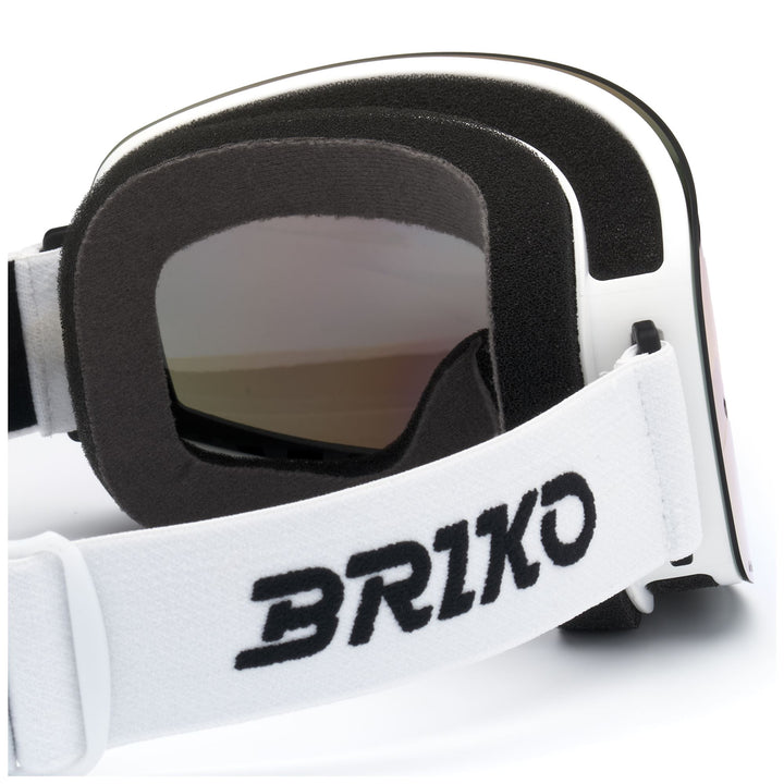 Maschera da sci unisex bianca con protezione antiappannamento e UV 4