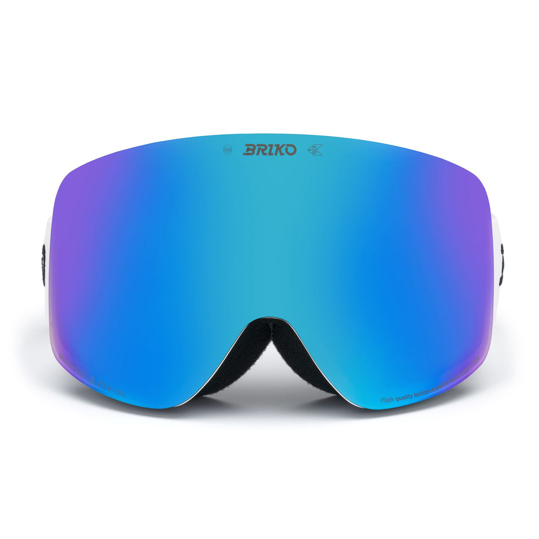Maschera da sci unisex bianca con protezione antiappannamento e UV 01