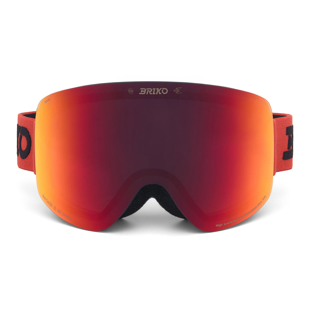 Masque de ski unisexes orange avec traitement antibuée et anti-rayures 01