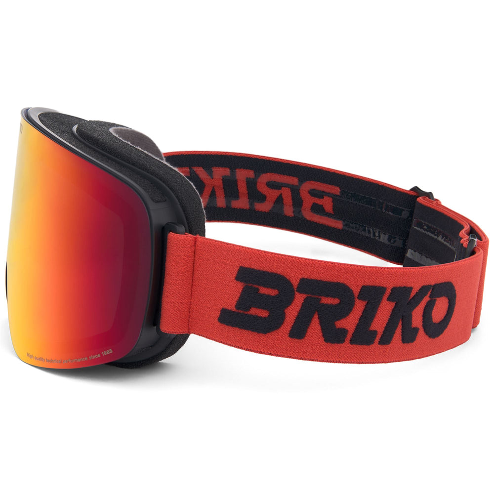 Masque de ski unisexes orange avec traitement antibuée et anti-rayures 02