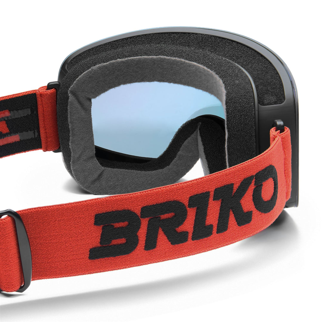 Masque de ski unisexes orange avec traitement antibuée et anti-rayures main