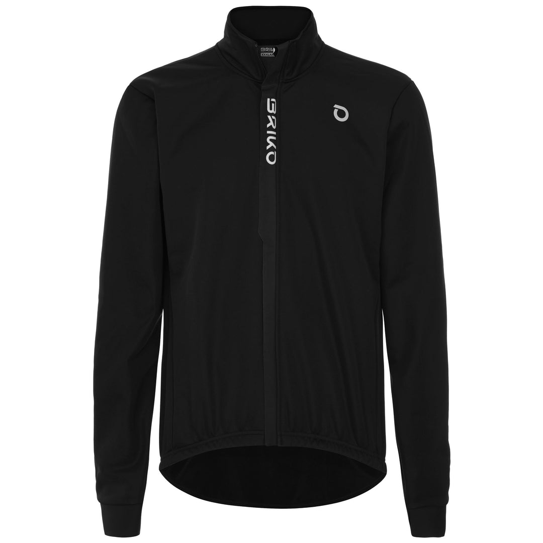 Black Men's Winter Cycling Jacket with Thermal Protection 01