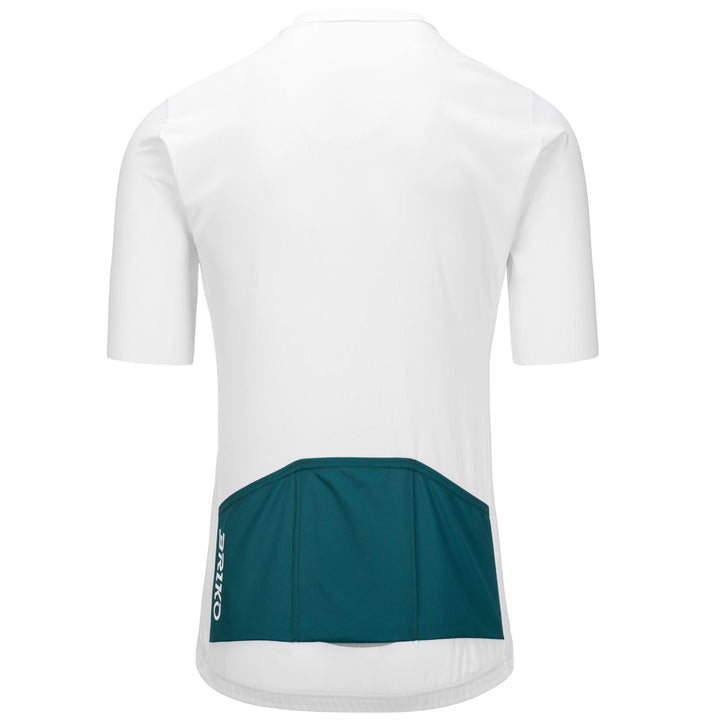 White and Green Men's Cycling Jersey for Road Biking 3