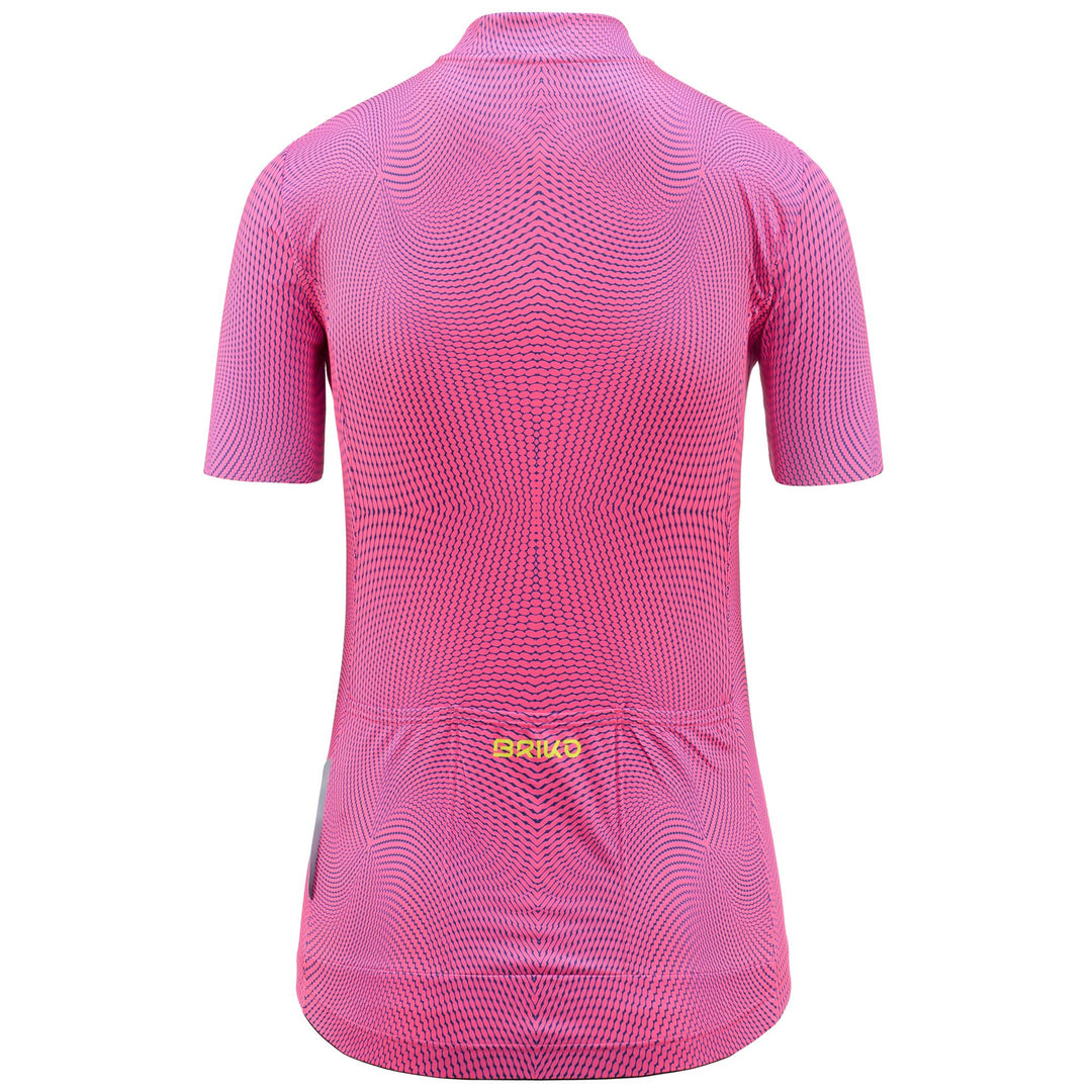 Woman Violet and Pink Cycling Jersey with Breathability and Pockets main