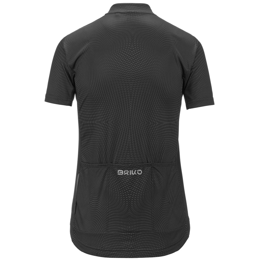 Black Women's Cycling Jersey with Breathability and Pockets 02