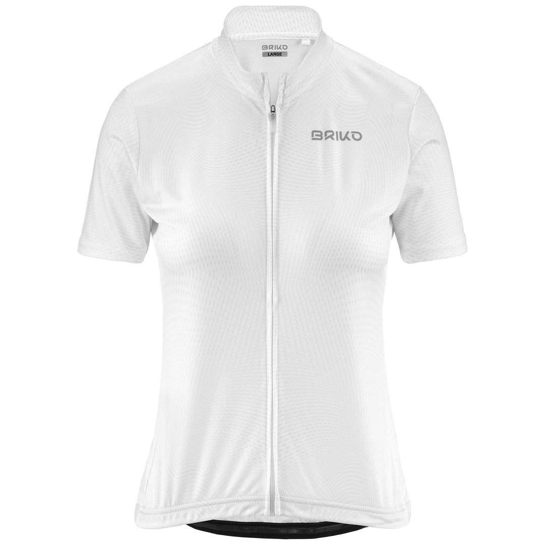 Maillot de cyclisme blanc pour femme, respirant et doté de poches 01