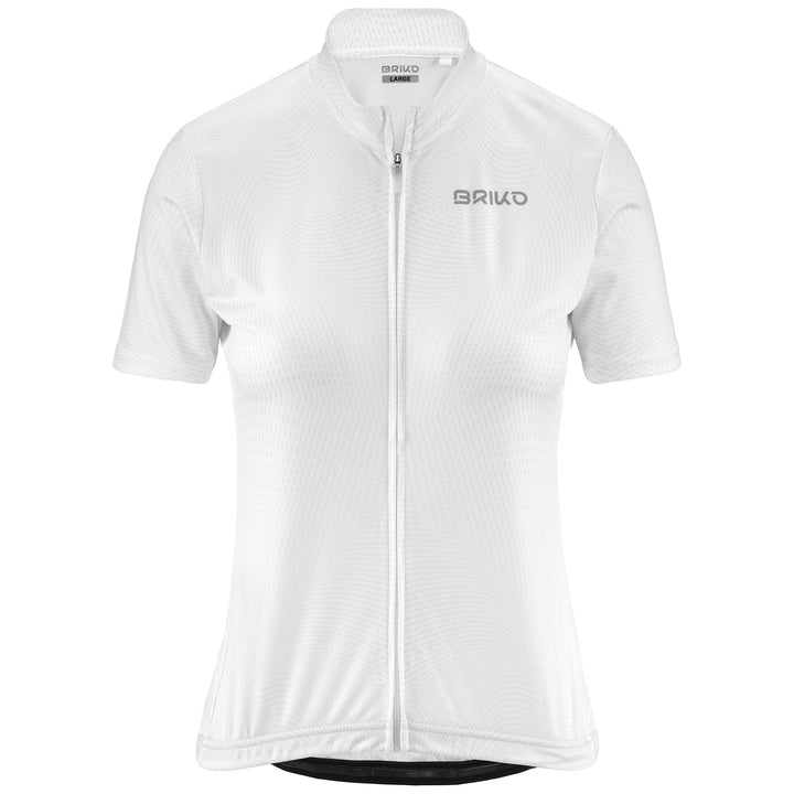 Maillot de cyclisme blanc pour femme, respirant et doté de poches 1