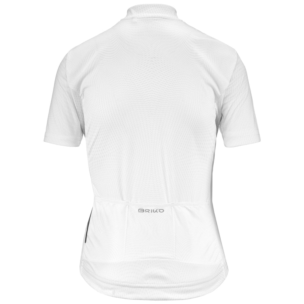 Maglia da ciclismo da donna bianca con traspirabilità e tasche 02