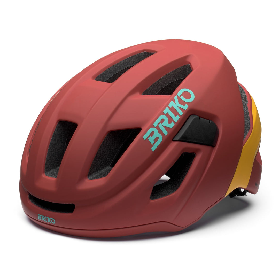 Unisex Brown and Red Cycling Helmet with Ventilation and Padding 01