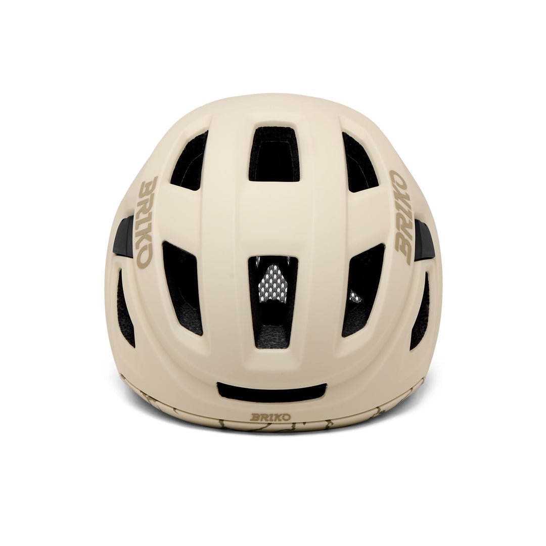 Unisex Beige and Brown Cycling Helmet with Ventilation Features main