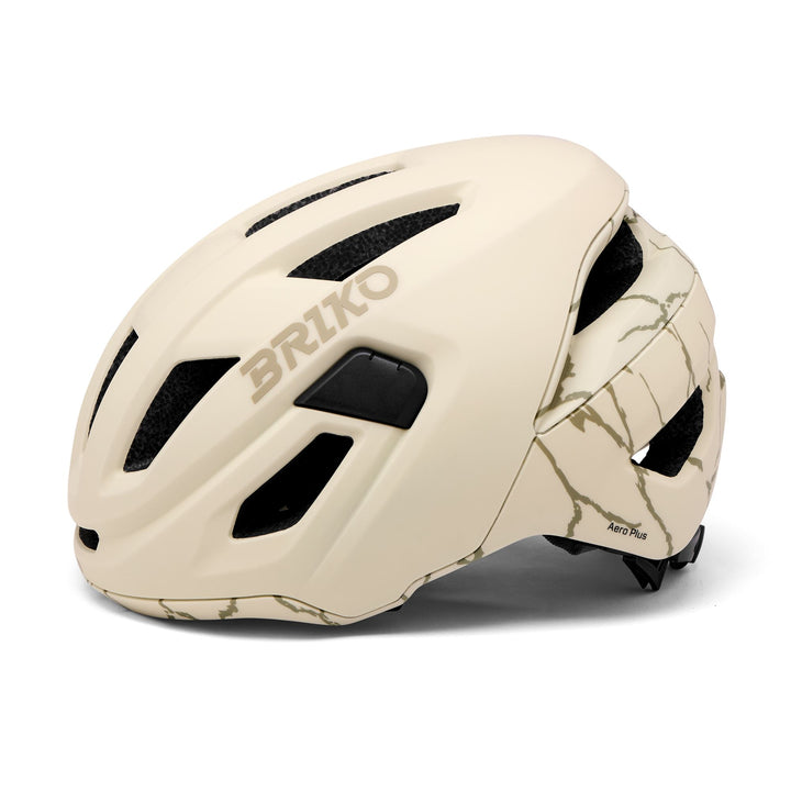Unisex Beige and Brown Cycling Helmet with Ventilation Features 2
