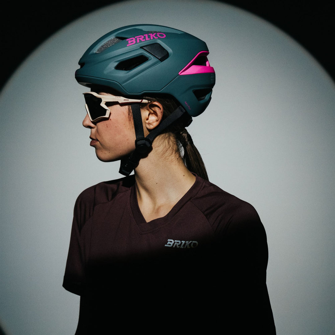 Unisex Blue and Green Cycling Helmet with Ventilation and Reflective Features main