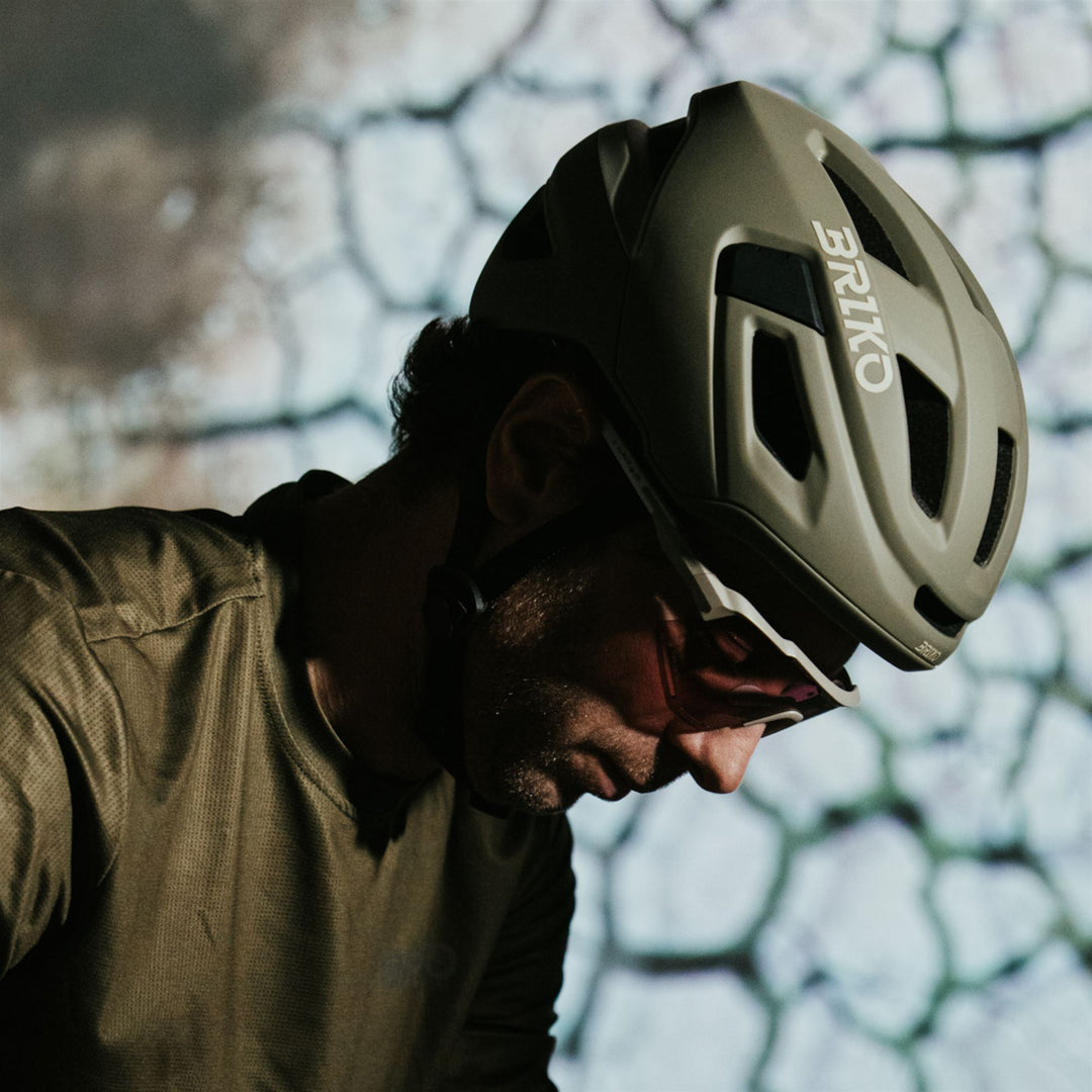 Unisex Yellow and Brown Cycling Helmet with Ventilation and Padding main