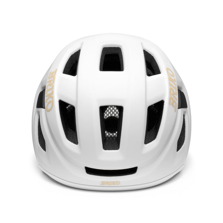 Unisex White and Beige Cycling Helmet with Ventilation and Reflective Features 3