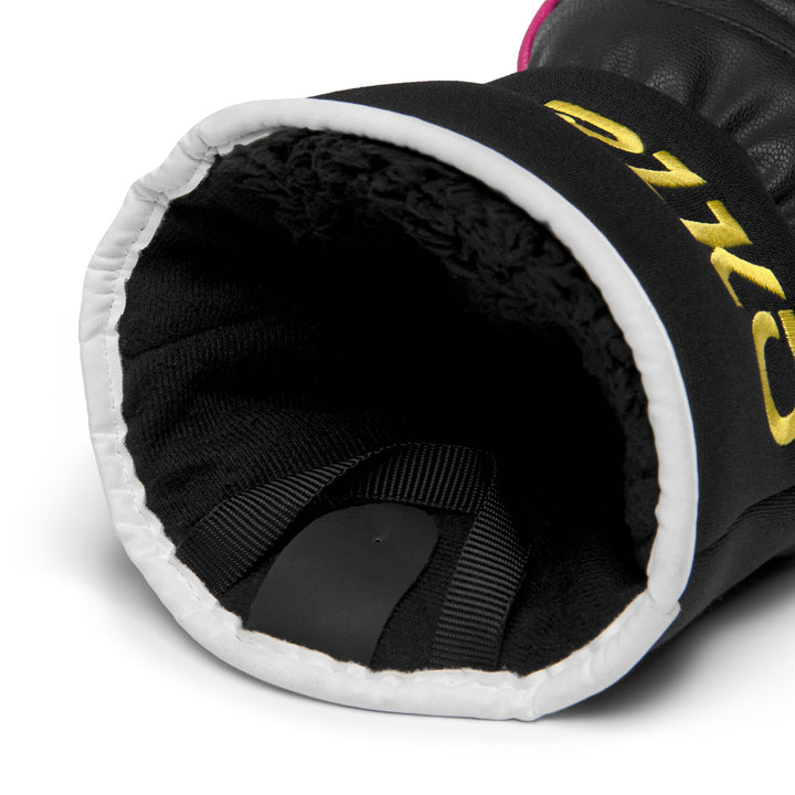 Unisex Black and Pink Ski Gloves with Thermal Protection 2