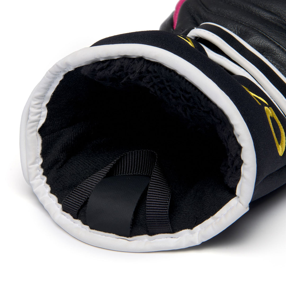 Moufles de ski unisexes noires et roses pour une performance optimale main