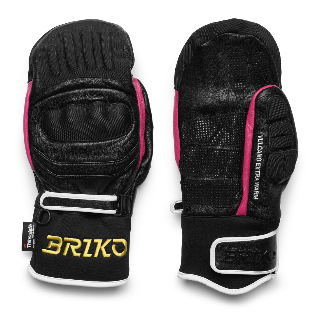Unisex Black and Pink Ski Mittens for High Performance 01
