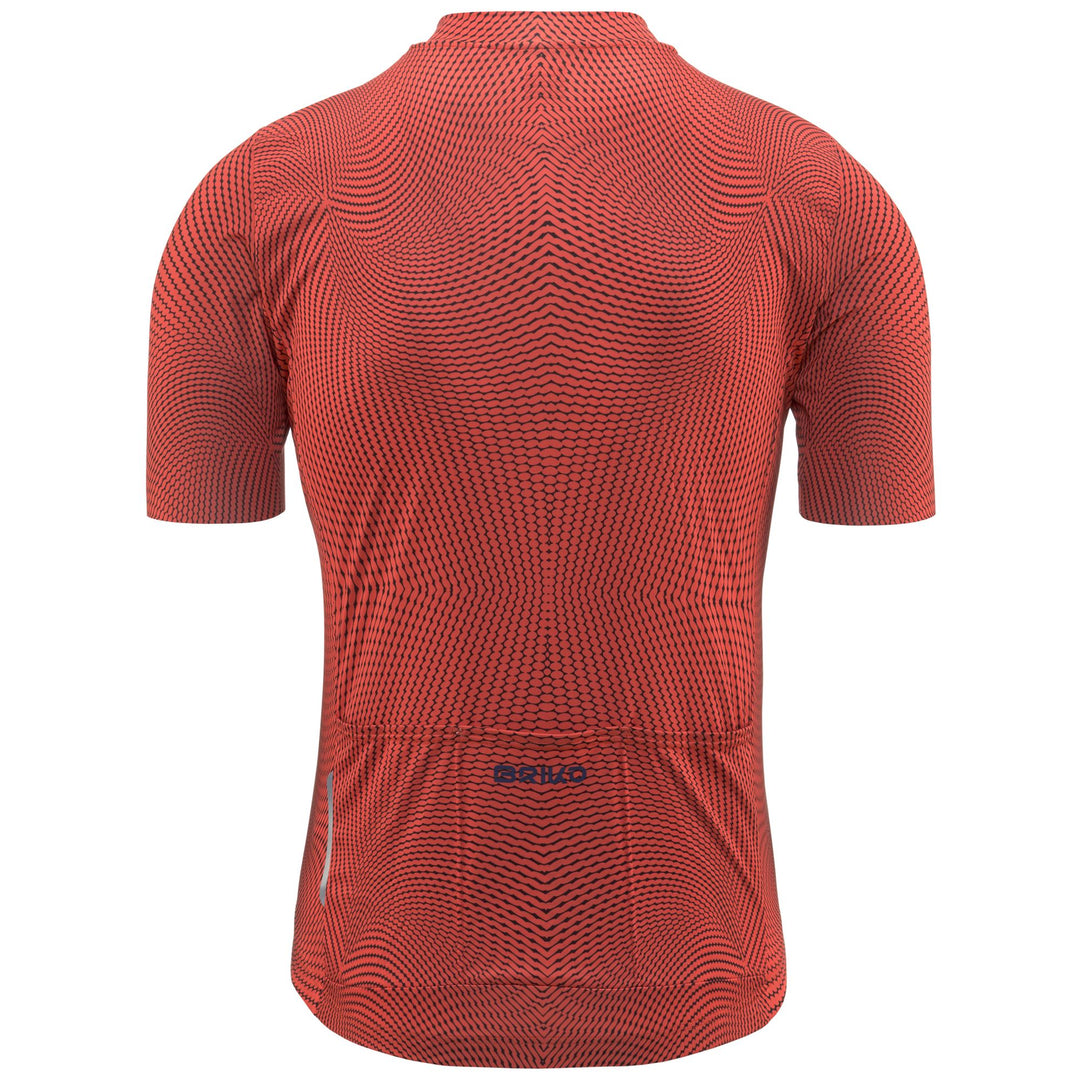 Maillot de cyclisme rouge pour homme, respirant et doté de trois poches main