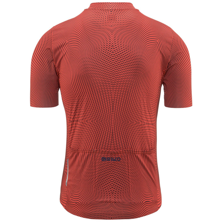 Maillot de cyclisme rouge pour homme, respirant et doté de trois poches 3