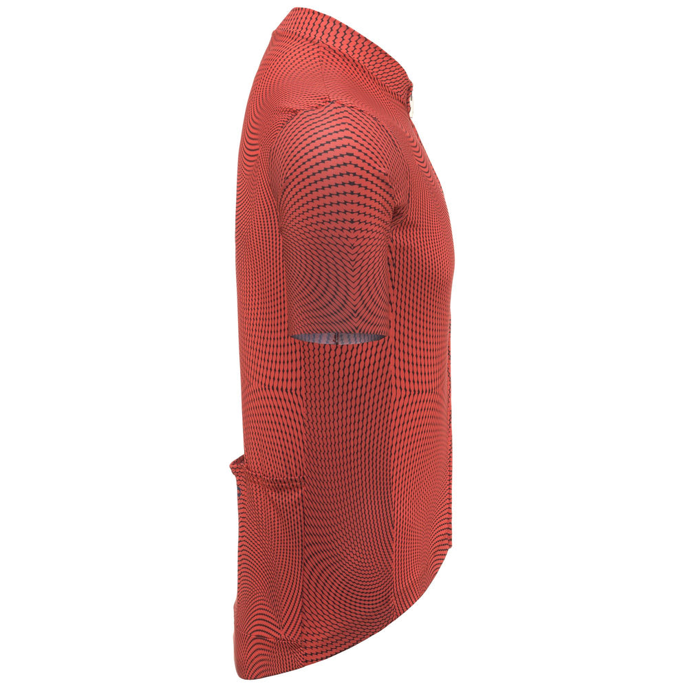 Red Men's Cycling Jersey with Breathability and Three Pockets 02