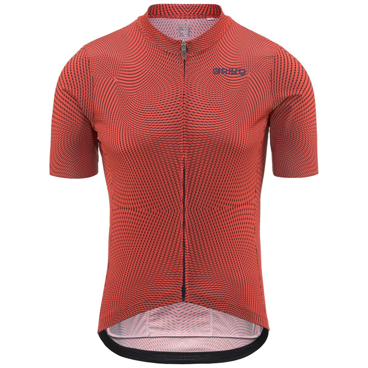 Red Men's Cycling Jersey with Breathability and Three Pockets 1