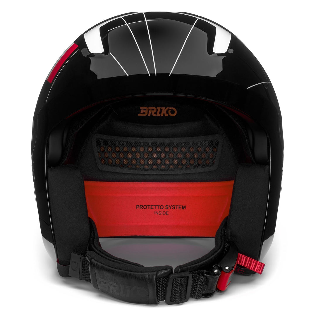 Casque de ski unisexe noir pour la compétition avec intérieur en mousse à mémoire de forme main