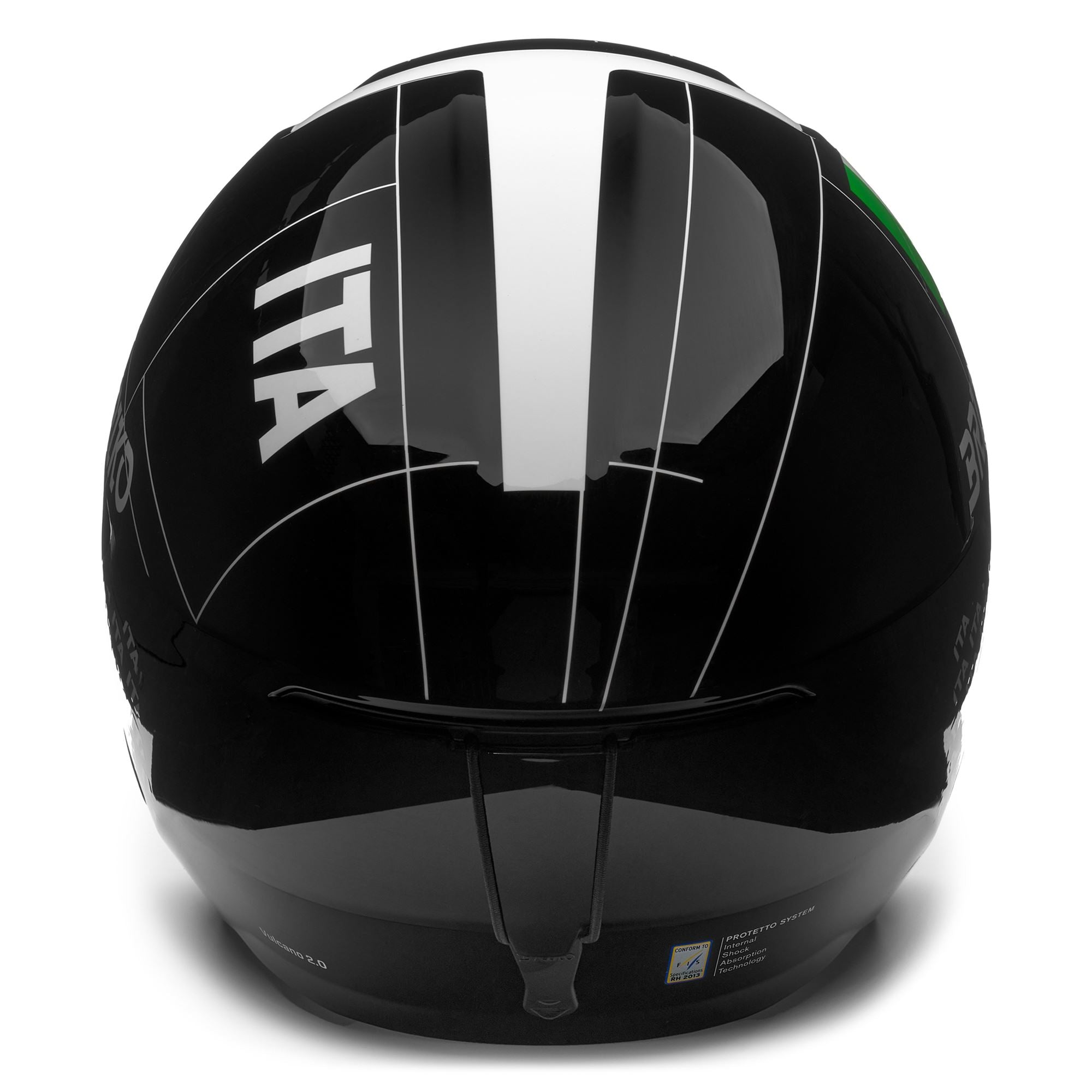 Helmets Unisex VULCANO 2.0 ITALIA Helmet Shiny Black - White