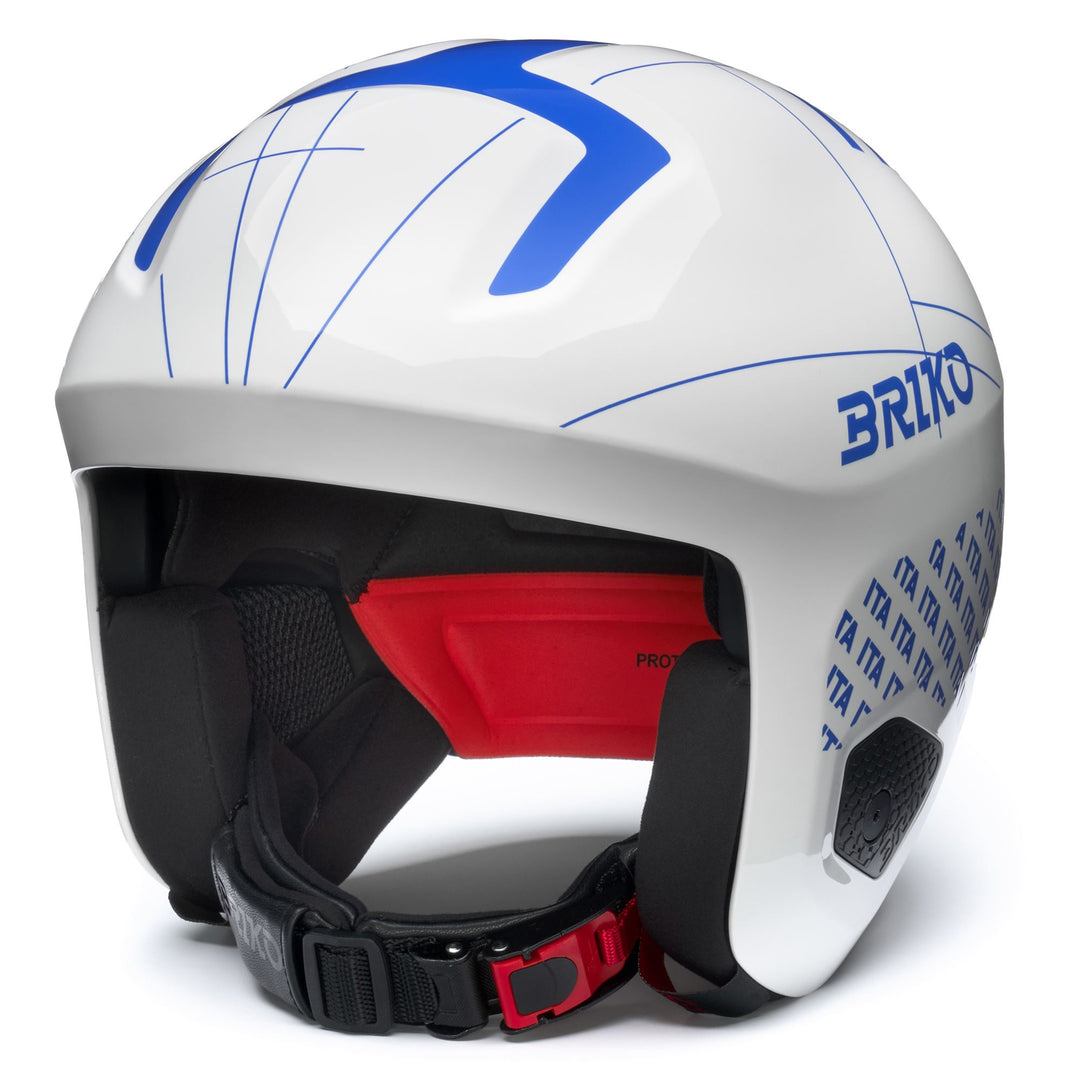 Unisex White and Blue Ski Helmet for Racing 01