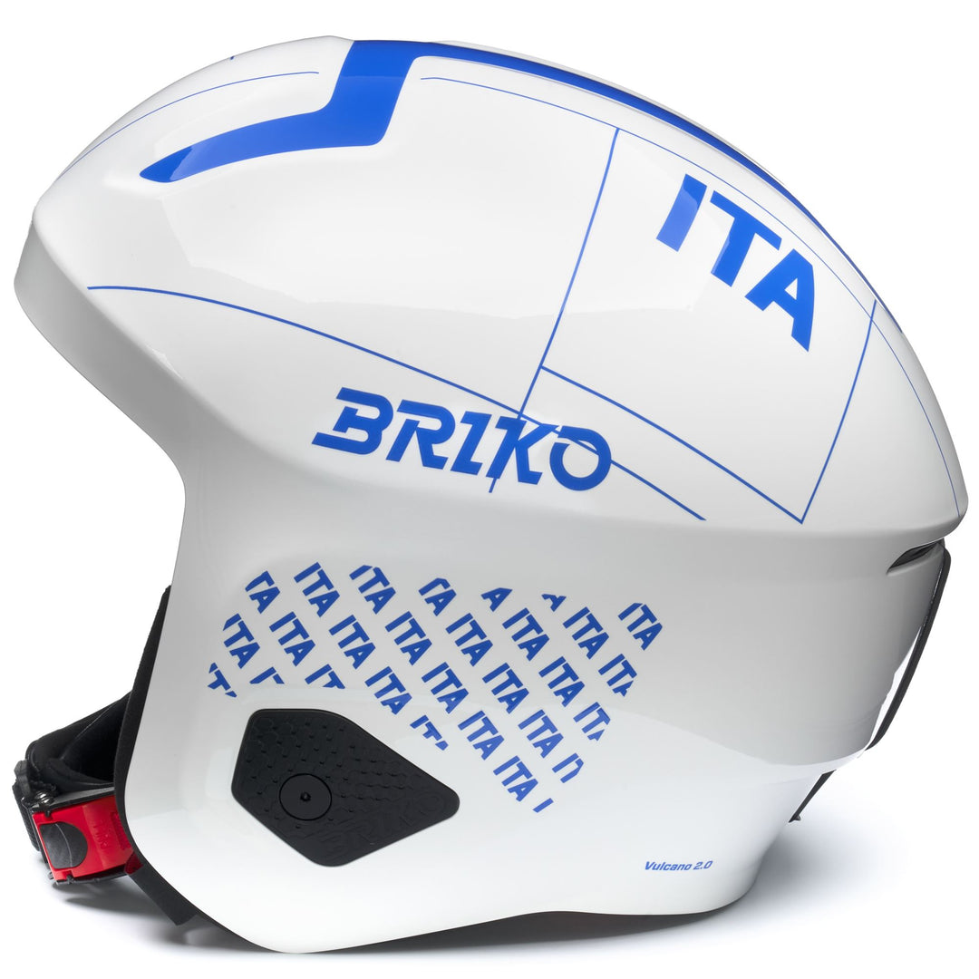 Unisex White and Blue Ski Helmet for Racing main