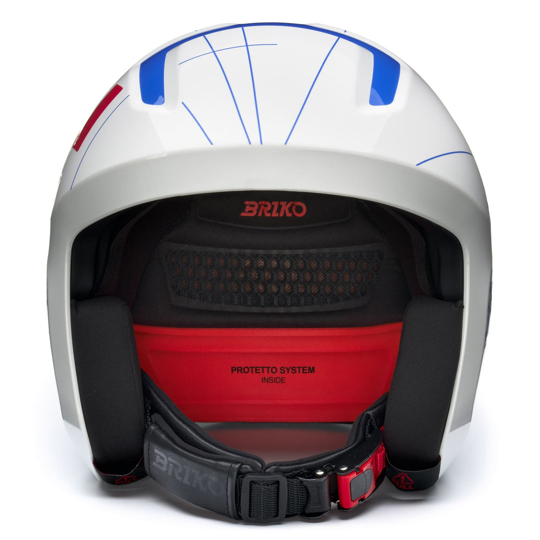Unisex White and Blue Ski Helmet for Racing main