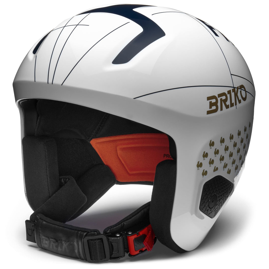 Unisex White and Blue Ski Helmet for Racing 01