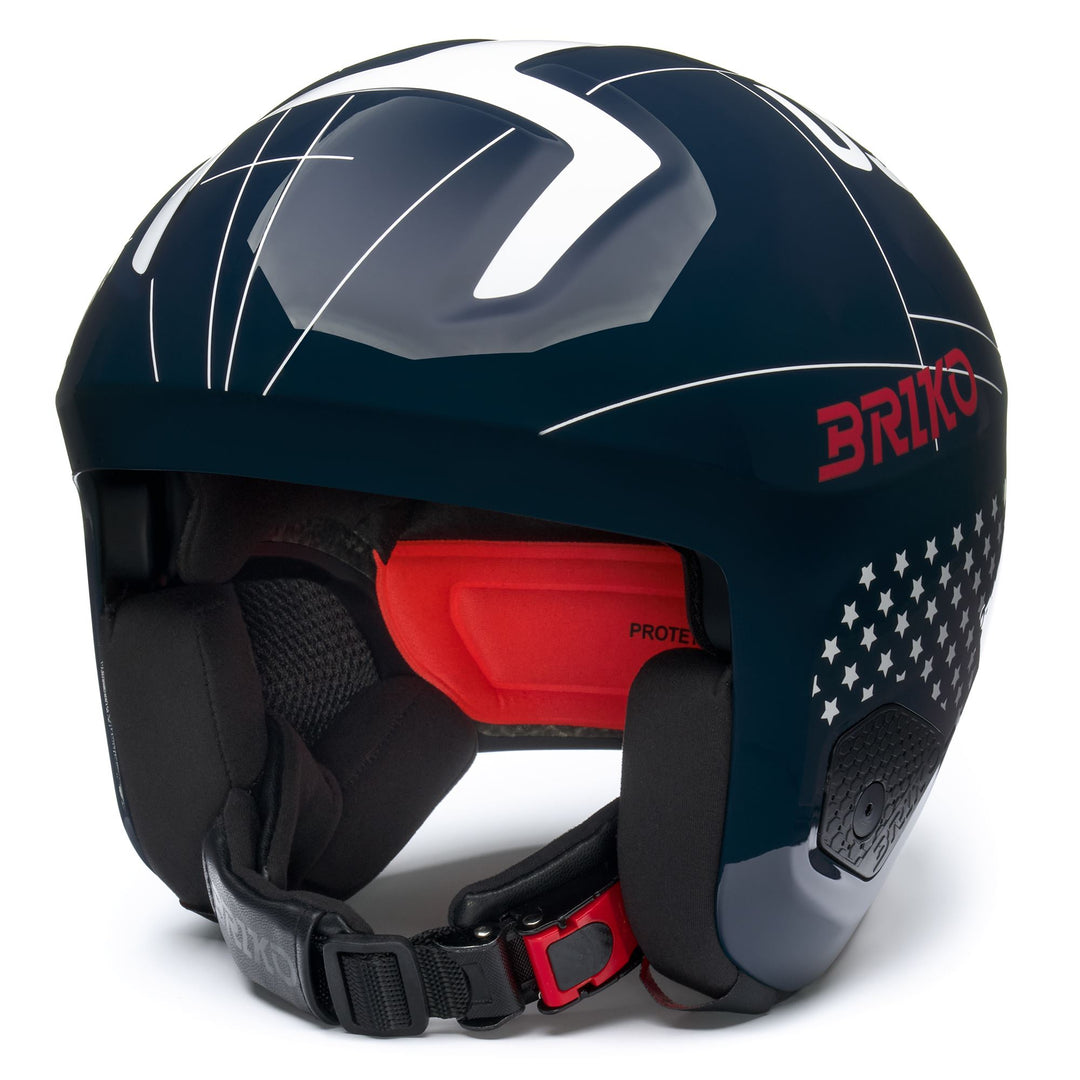 Unisex Blue and White Ski Helmet for Racing 01