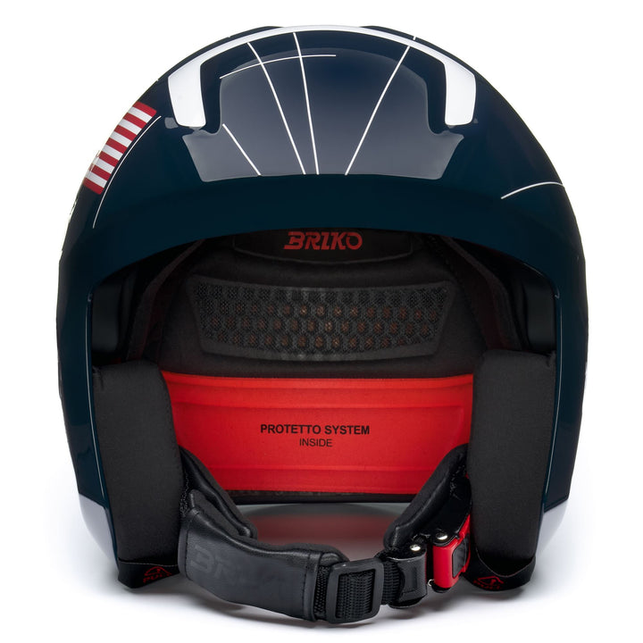Casque de ski unisexe bleu et blanc pour la compétition 3