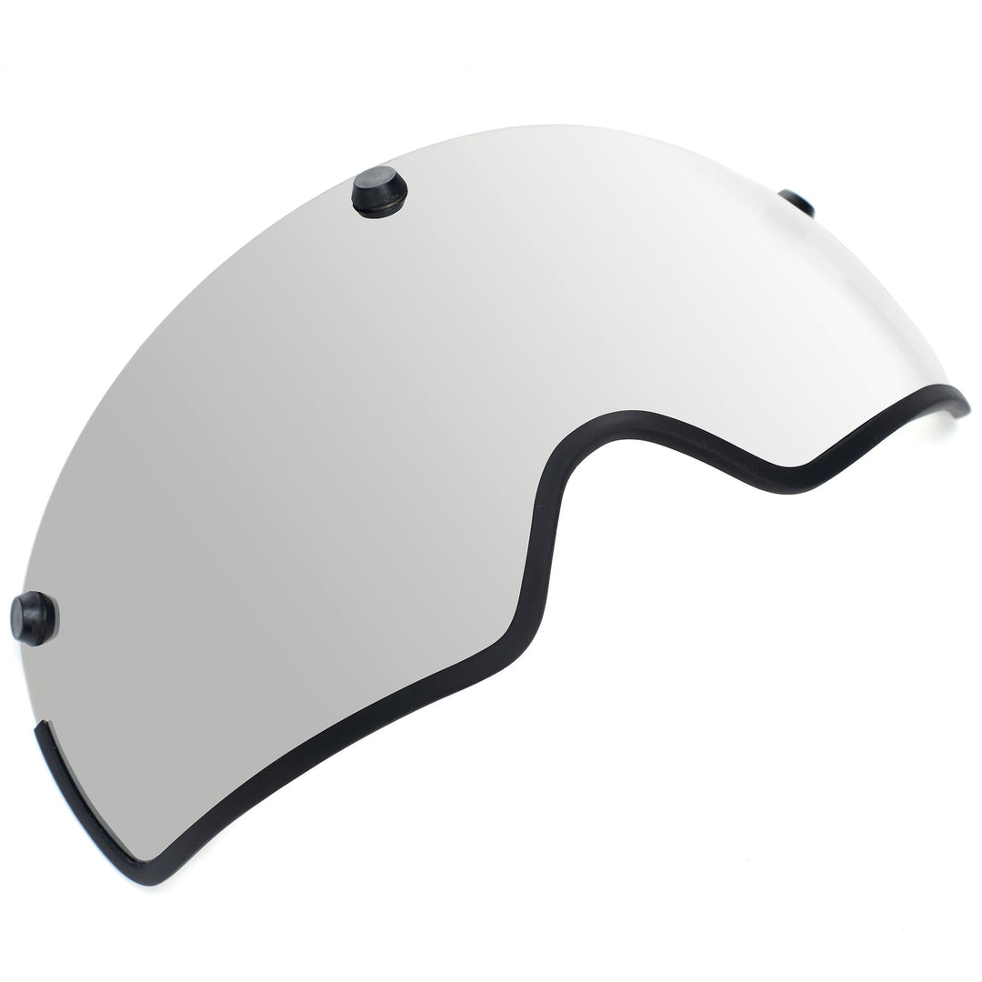 Visiera unisex con lente a specchio grigio argento per casco da ciclismo 01