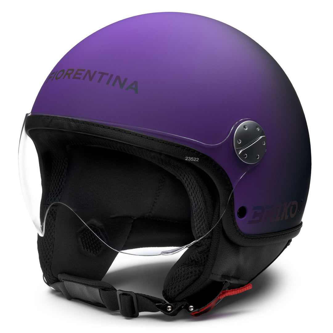 Unisex Violet and Black Motor Racing Helmet with Visor 01