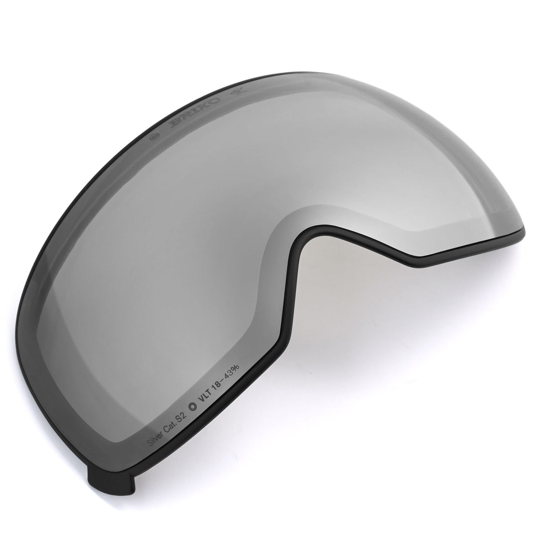 Lente di ricambio per maschera da sci unisex nera e argentata 01
