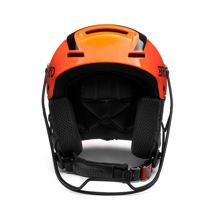 Unisex Red and Orange Ski Helmet with Ventilation System 3