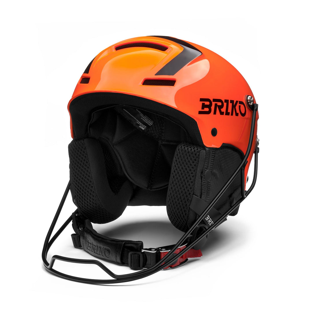 Unisex Red and Orange Ski Helmet with Ventilation System main