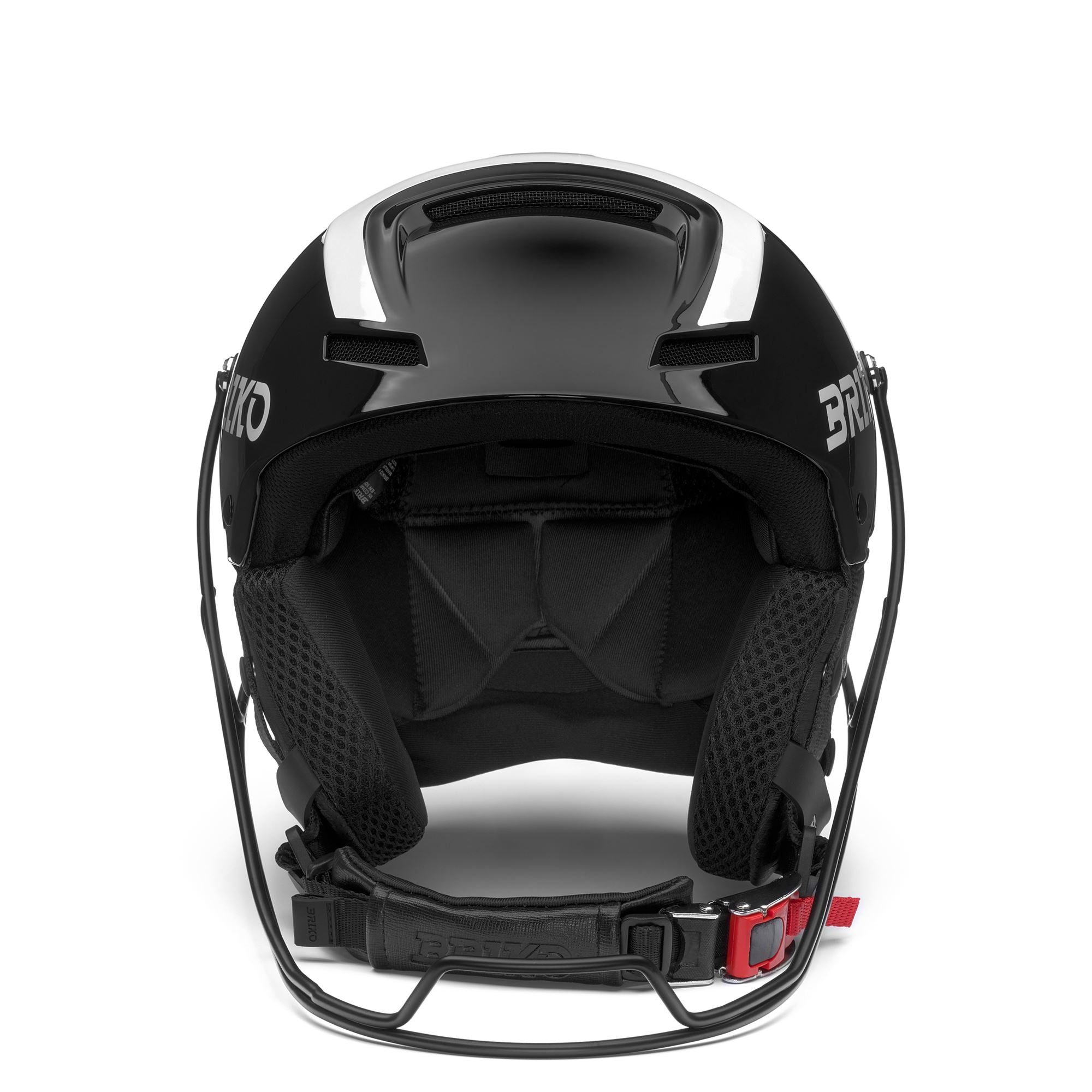 BRIKO スラロームヘルメット 56cm Unisex Black Ski Helmet with Ventilation and Memory Foam Padding