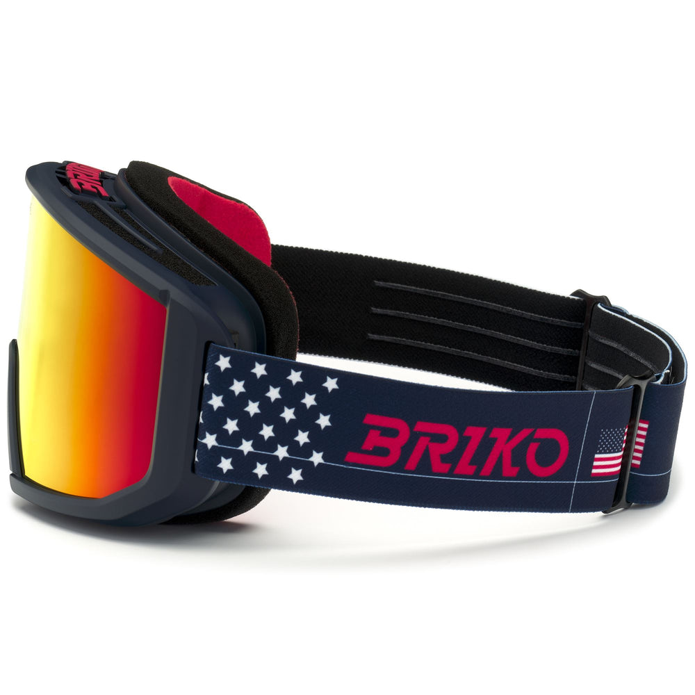 Maschera da sci unisex blu e rossa con protezione antiappannamento e antiurto 02