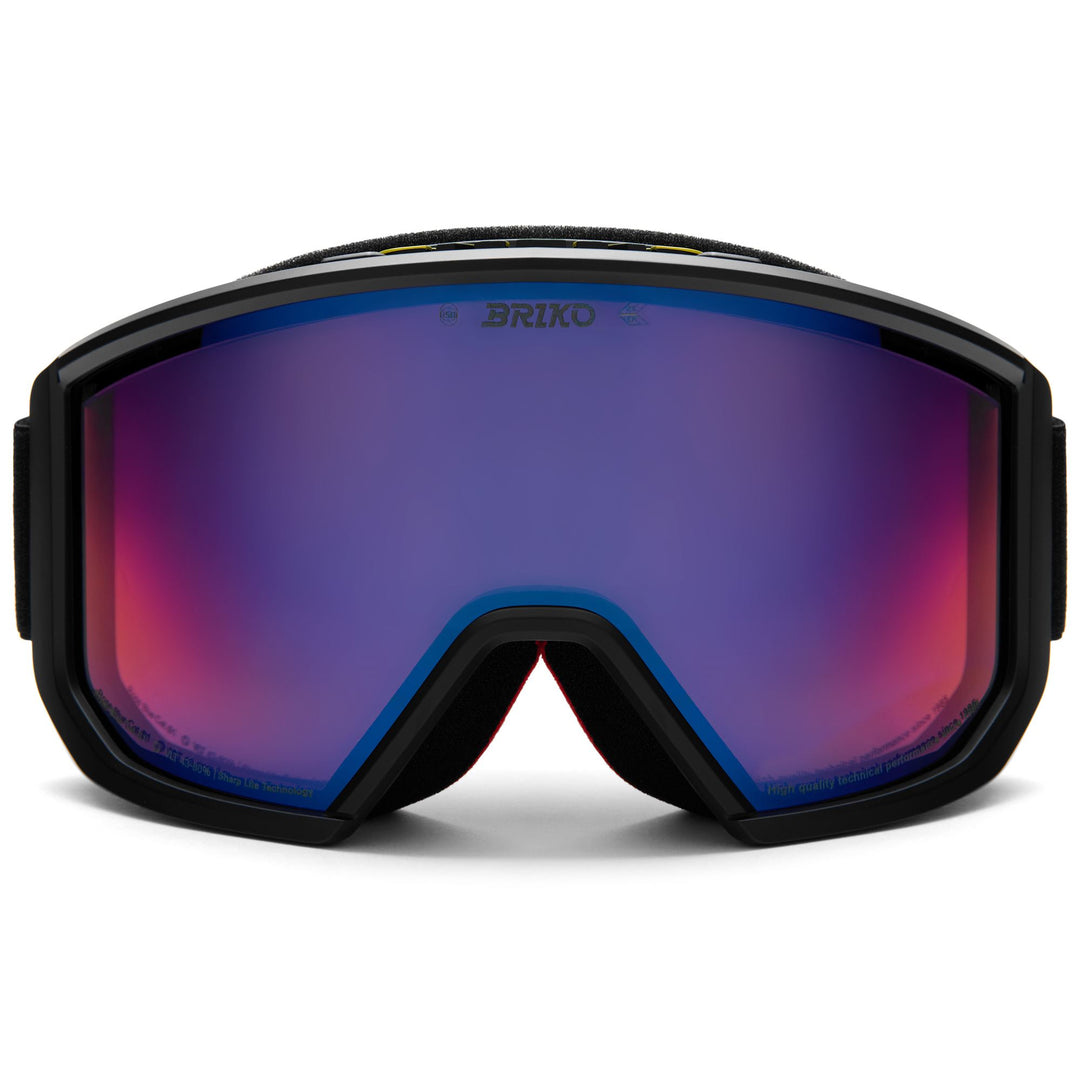 Maschera da sci unisex nera con protezione antiappannamento e UV 01